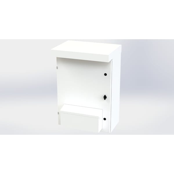 1/4 Turn Latch with Padlock Wing Knob Electrical Enclosures, 35 in H, 12 in D, 24 in W, NEMA 3R